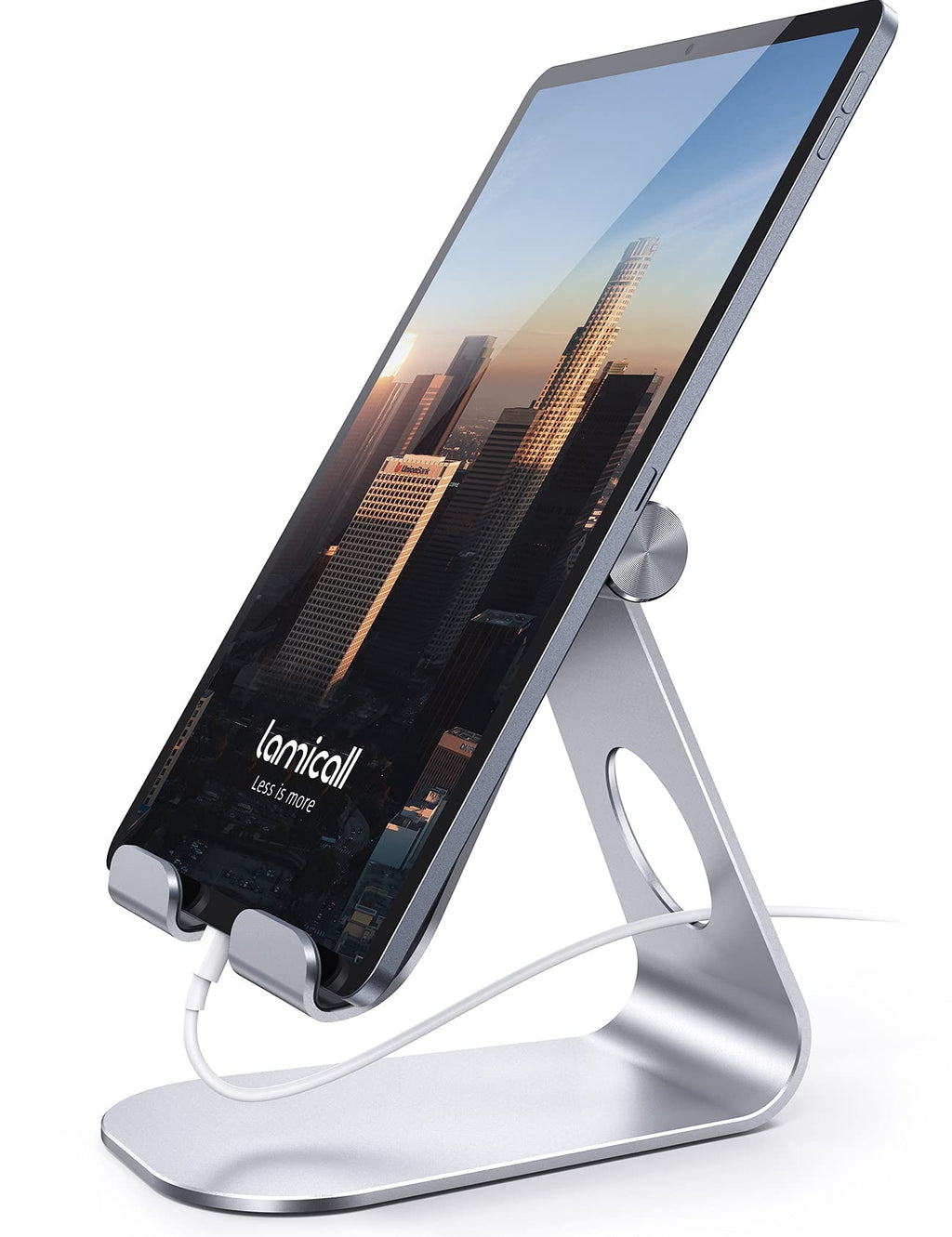  [AUSTRALIA] - Tablet Stand Adjustable, Lamicall Tablet Stand : Desktop Stand Holder Dock Compatible with Tablet Such as iPad Pro 9.7, 10.5, 12.9 Air Mini 4 3 2, Kindle, Nexus, Tab, E-Reader (4-13") - Silver