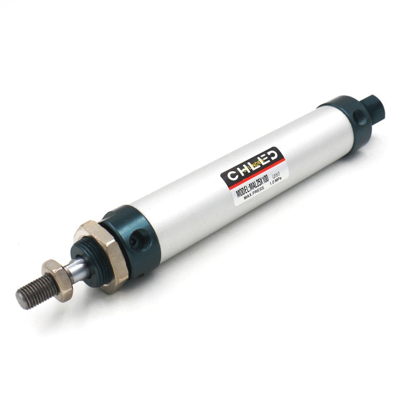 Baomain Mini Air Cylinder MAL 25 X 100 Single Male Thread Rod Dual Action 25 Bore 100 Stroke - LeoForward Australia