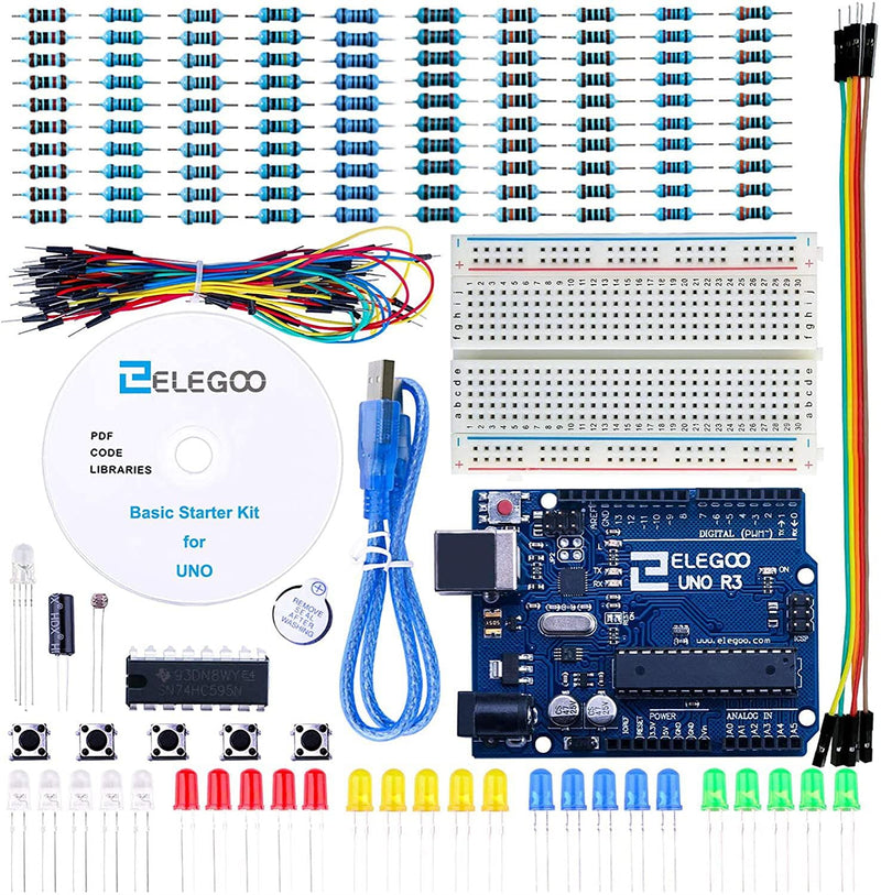  [AUSTRALIA] - ELEGOO UNO Project Basic Starter Kit with Tutorial and UNO R3 Compatible with Arduino IDE