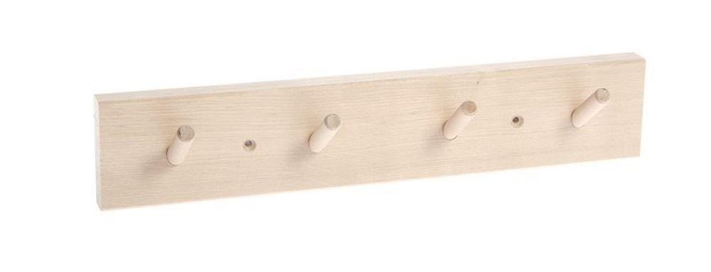 Iris Hantverk Birch Wood Wall Rack with 4 Hooks - LeoForward Australia