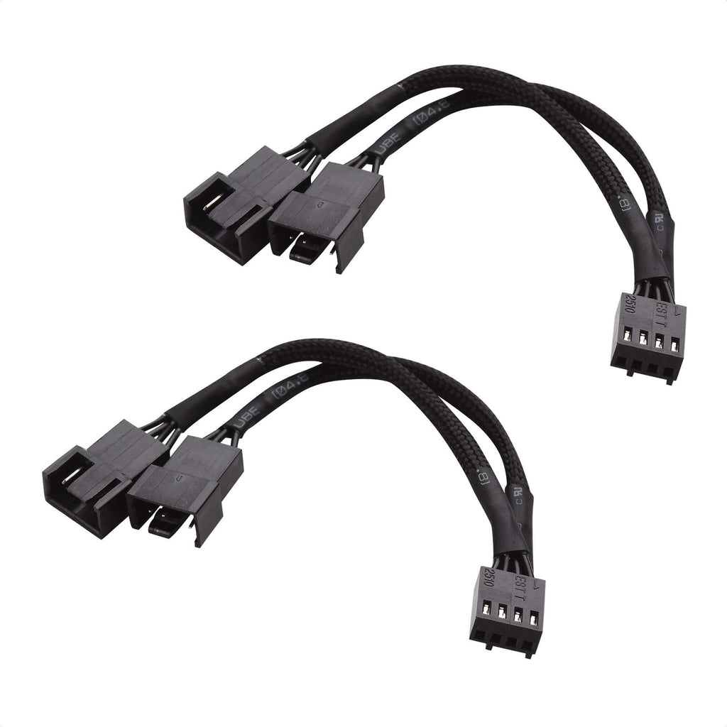 Cable Matters 2-Pack 2 Way 4 Pin PWM Fan Splitter Cable - 4 Inches - LeoForward Australia