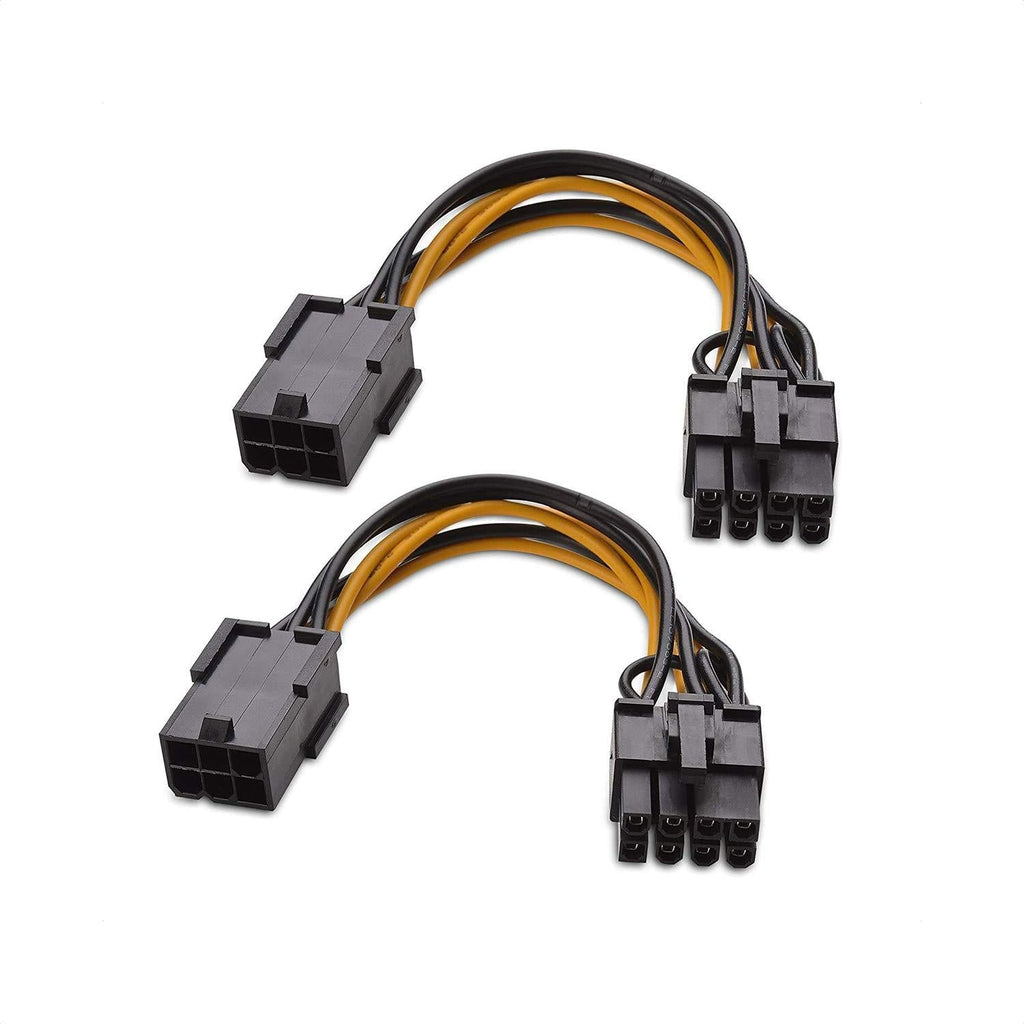 Cable Matters 2-Pack 6 Pin to 8 Pin PCIe Adapter Power Cable - 4 Inches - LeoForward Australia