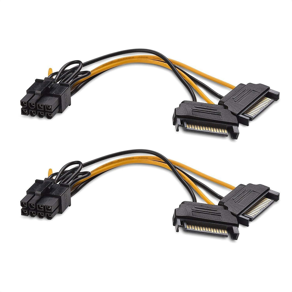 Cable Matters 2-Pack 8 Pin to SATA Power Cable (SATA to 8 Pin PCIe) - 5 Inches - LeoForward Australia