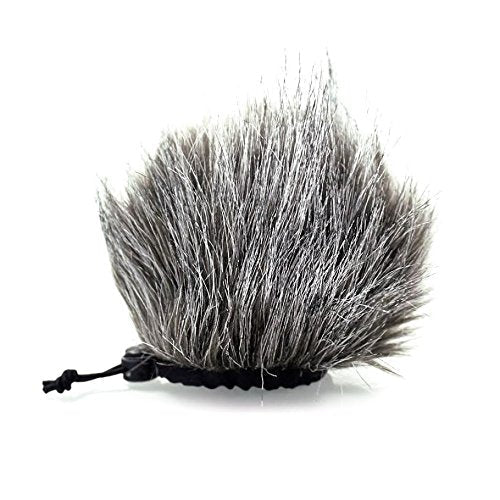  [AUSTRALIA] - CamDesign Furry Microphone Windscreen Wind Muff Compatible with Portable Digital audio Recorders up to 10cmX14cm fits Zoom H4n H5 H6 Tascam DR-40 DR-05 DR-07 Roland R-05 Olympus LS-100 & carry bag