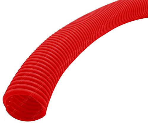  [AUSTRALIA] - Electriduct 3/8" Split Wire Loom Tubing Polyethylene Flexible Conduit (0.37 Inch OD) - 10 Feet - Red