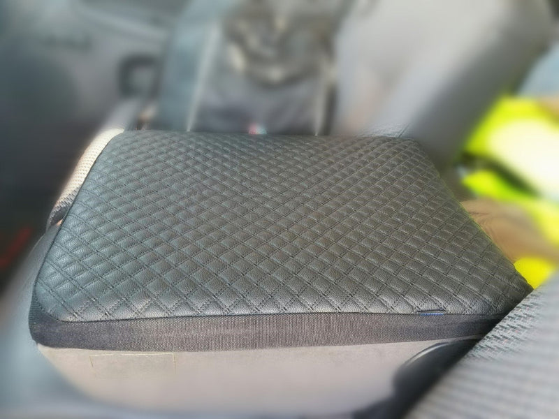  [AUSTRALIA] - it's us Black Leather Center Console Lid Armrest Cover Protector for Dodge Ram 1500 2500 3500 Pickup Truck