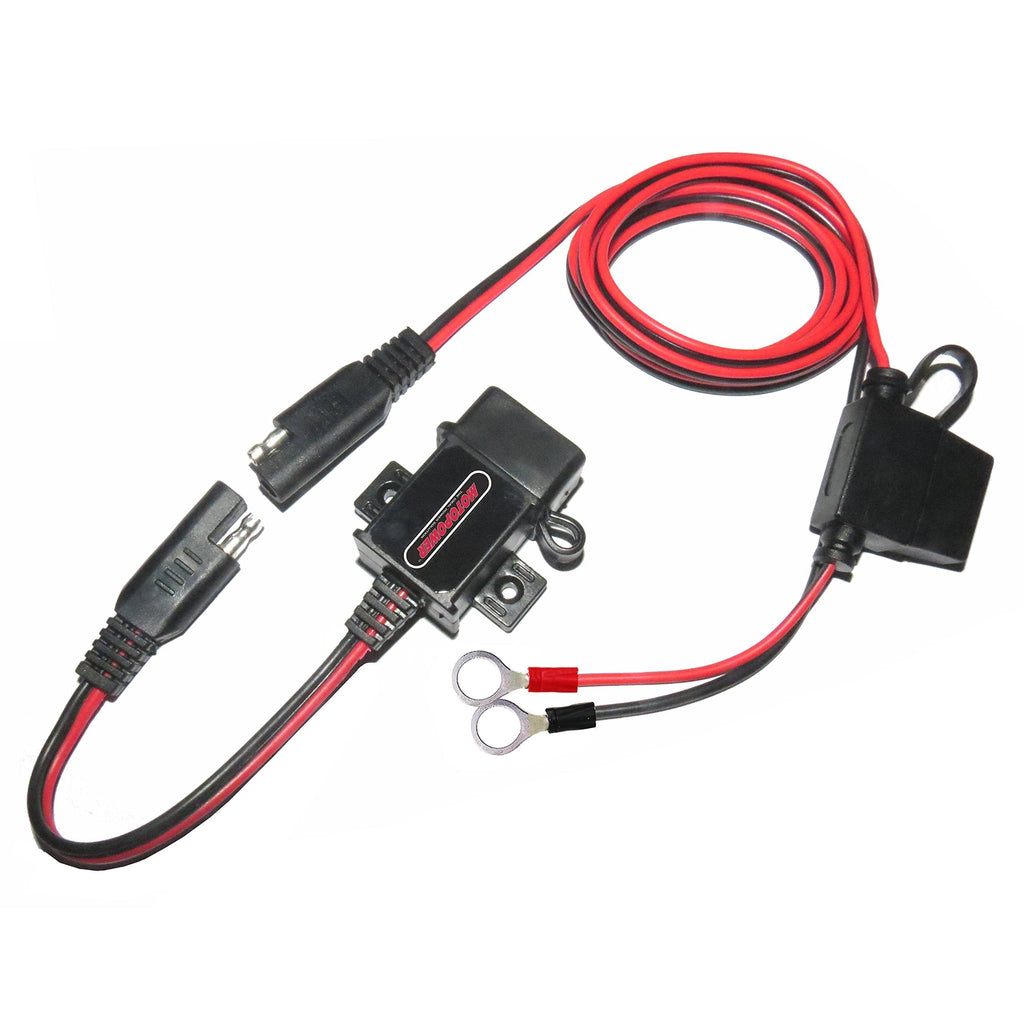  [AUSTRALIA] - MOTOPOWER MP0609A 3.1Amp Motorcycle USB Charger Kit SAE to USB Adapter Phone GPS Charge On Motorcycle a) - SAE to USB Adapter & Ring Terminal Harness