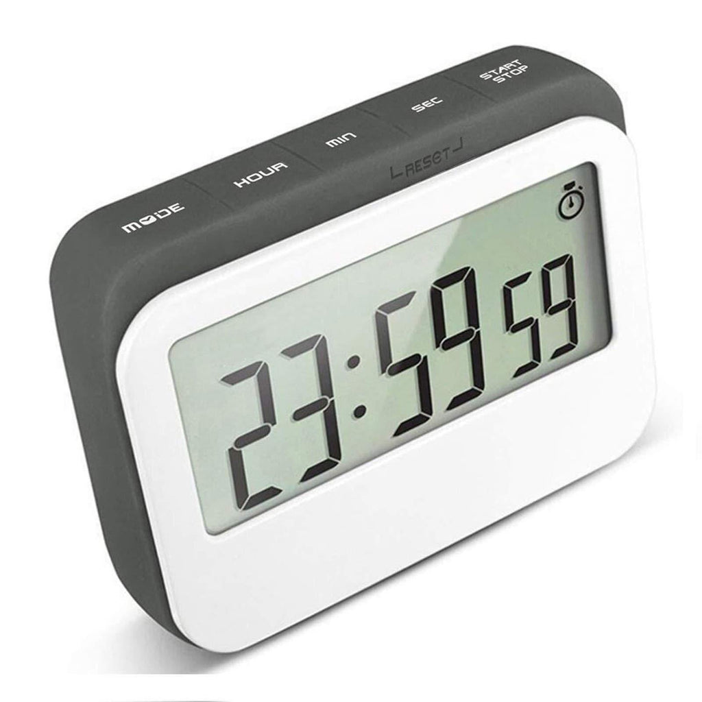  [AUSTRALIA] - VPAL Digital Kitchen Timer 12/24 Hours Alarm Clock with Magnetic Back and Retractable Stand, Large LCD Display