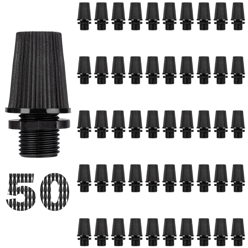  [AUSTRALIA] - Cable Glands 50 Pairs JACKYLED Black Strain Reliefs Connectors Cord Grips for Wiring Pendant Hanging Light Ceiling Lighting