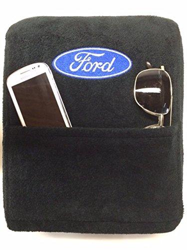  [AUSTRALIA] - Seat Armour Custom Fit Console Cover with Embroidered Logo for Select Ford F150 Models with Jump Seat - Cotton (Black) (Officially Licensed, Third Seats and Bench Seats)