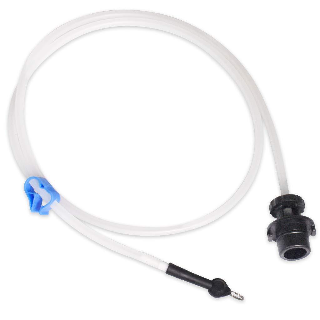  [AUSTRALIA] - FIRSTINFO 1.5 Meter / 4.9 feet Long Silicon Brake Fluid Bleeding Hose with Oil Stopper Valve for Pneumatic 6.5 &15 Liter Oil Extractor Pump