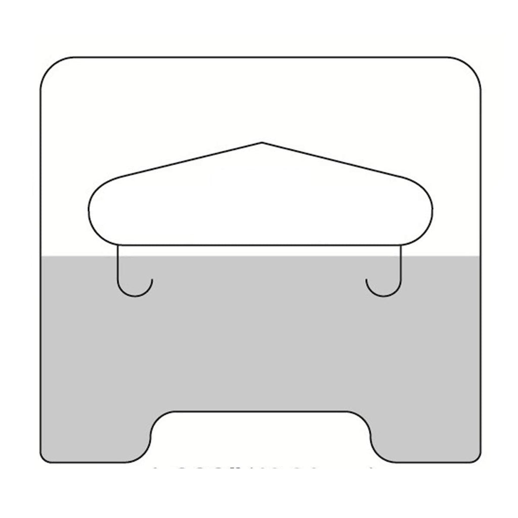  [AUSTRALIA] - 100 Clear Self Adhesive Medium Duty Slot Hang Tab Tags (1.5" x 1.6") 14Oz Limit Retail Hangers