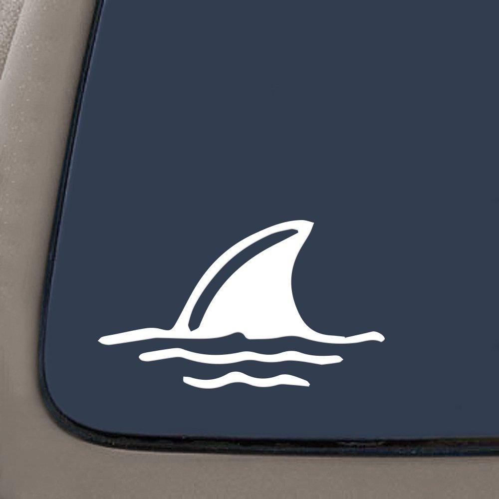  [AUSTRALIA] - NI161 Shark Fin in Water- Die Cut Vinyl Window Decal/sticker for Car or Truck 3.5"x6"