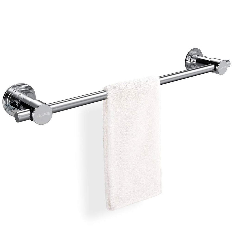  [AUSTRALIA] - BOPai 24 inch Vacuum Suction Cup Towel Bar,Removeable Shower Mat Rod Shower Door Adhesive Towel Bar Suction Towel Rack,Premium Chrome