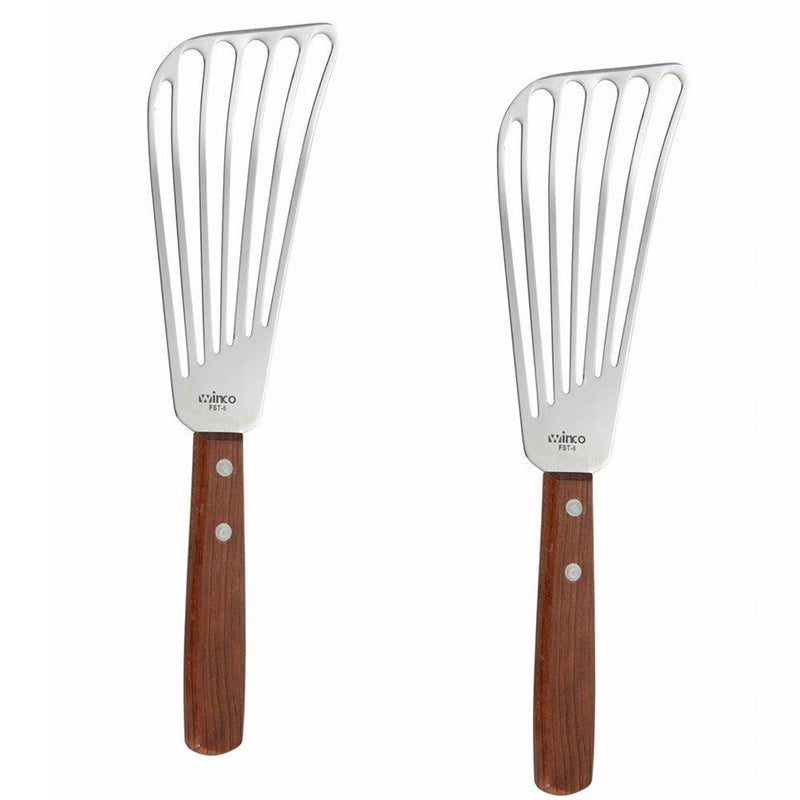 [AUSTRALIA] - Pack of 2 Fish Spatula With Wooden Handle