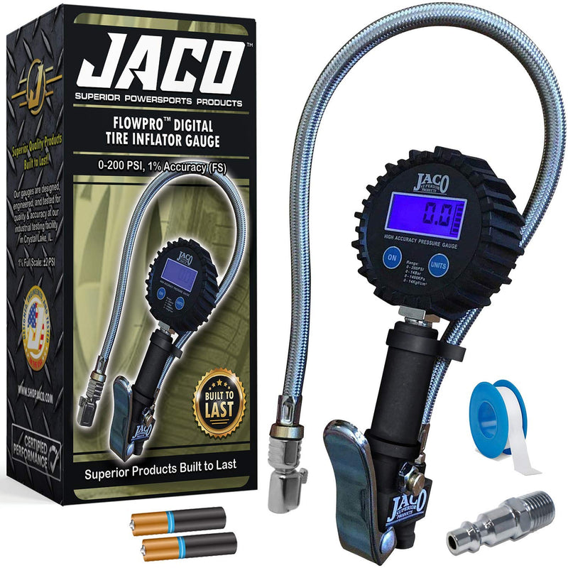 JACO FlowPro Digital Tire Inflator with Pressure Gauge - 200 PSI - LeoForward Australia