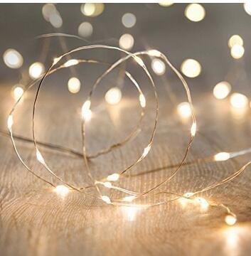 LED String Lights, ANJAYLIA 16.5Ft/5M 50leds Battery Operated Fairy Lights for Garden Home Party Wedding Festival Decorations(Warm White) 5Meters Warm White - LeoForward Australia