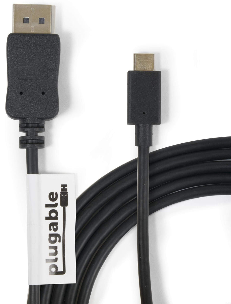 Plugable USB C to DisplayPort Adapter - 6ft (1.8m) Adapter Cable (Supports Resolutions up to 4K at 60Hz) - LeoForward Australia