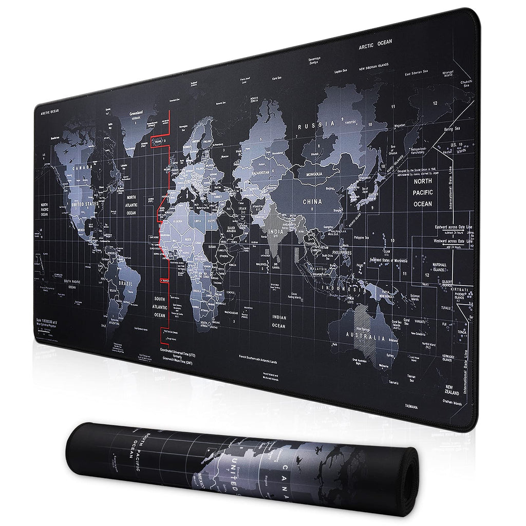 Cmhoo XXL Professional Large Mouse Pad & Computer Game Mouse Mat (35.4x15.7x0.1IN, Map) (9040 Map) 35.4x15.7x0.1IN - LeoForward Australia