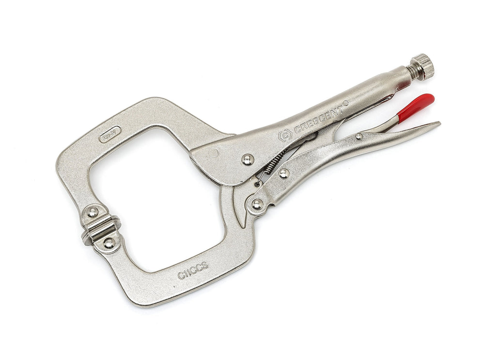  [AUSTRALIA] - Crescent 11" Locking C-Clamp with Swivel Pad Tips - Carded - C11CCSVN