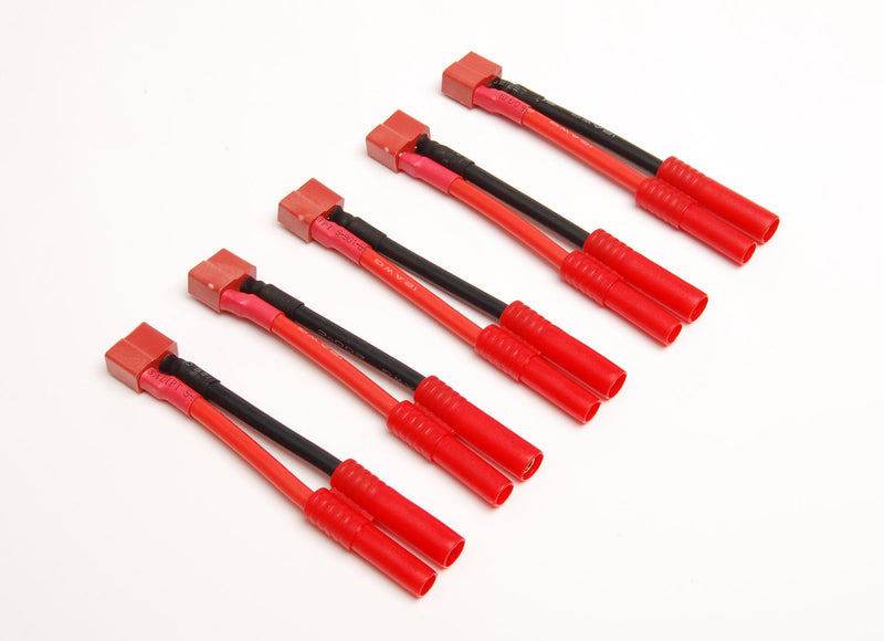  [AUSTRALIA] - Lot(5) T-Plug Female to 4MM 4.0MM Bullet Connector Adapter Wire 12awg for RCFPV Drone HXT ESC