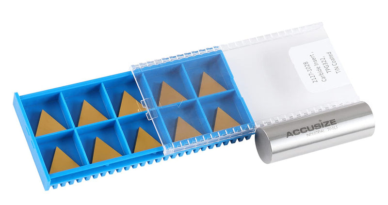  [AUSTRALIA] - Accusize Industrial Tools Tpg322 Tin Coated Carbide Inserts, 10 Pcs/Box, 2127-1028x10