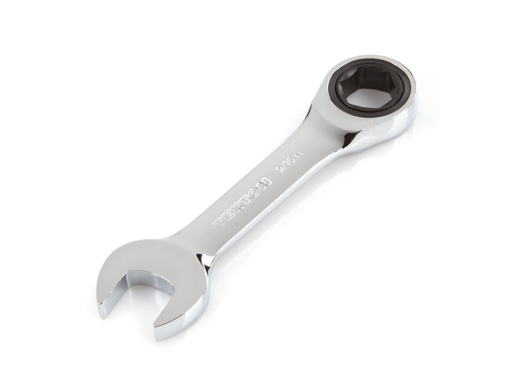  [AUSTRALIA] - TEKTON WRN50011 Stubby Ratcheting Combination Wrench, 9/16-Inch