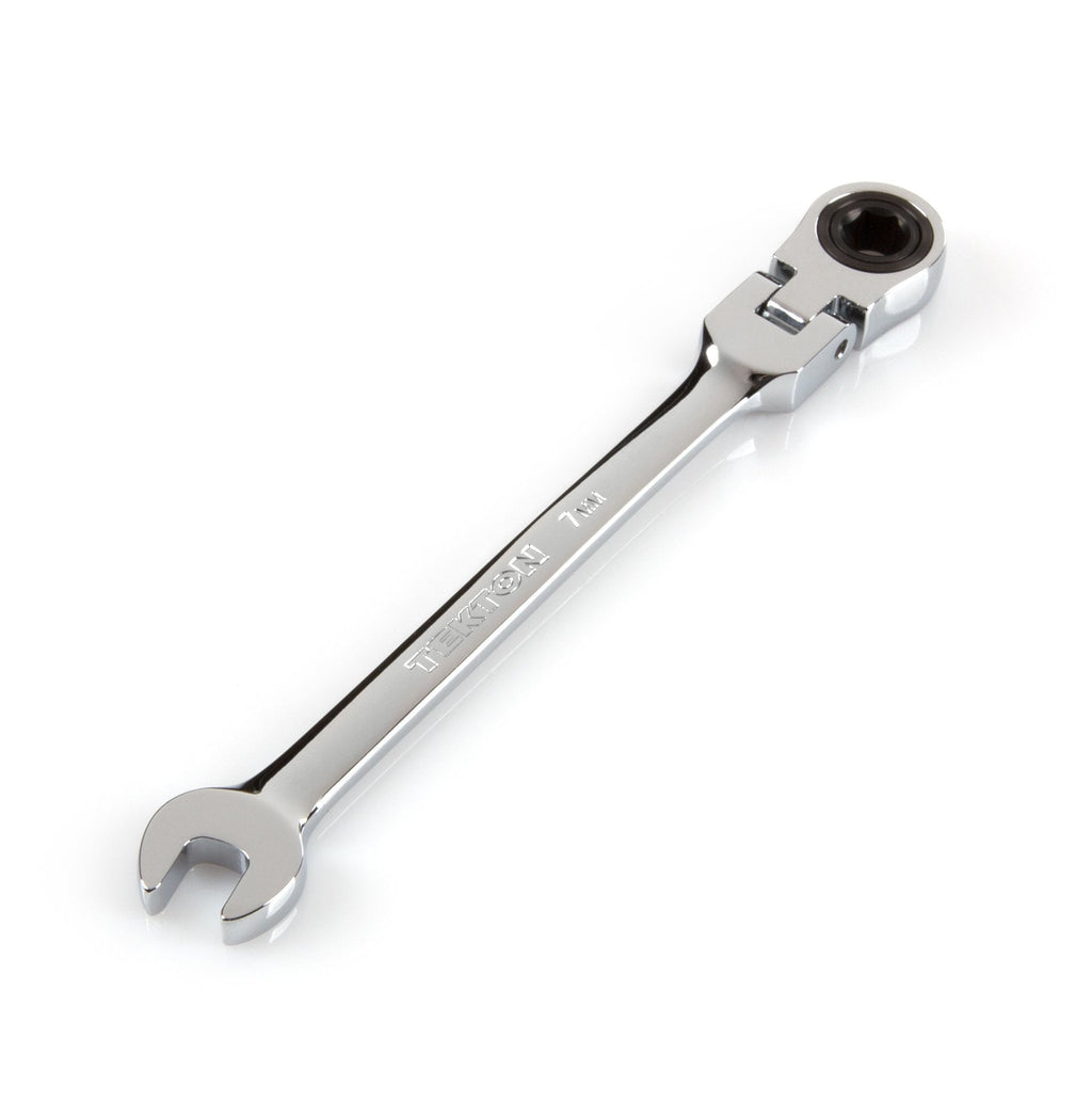  [AUSTRALIA] - TEKTON WRN57107 Flex-Head Ratcheting Combination Wrench, 7 mm