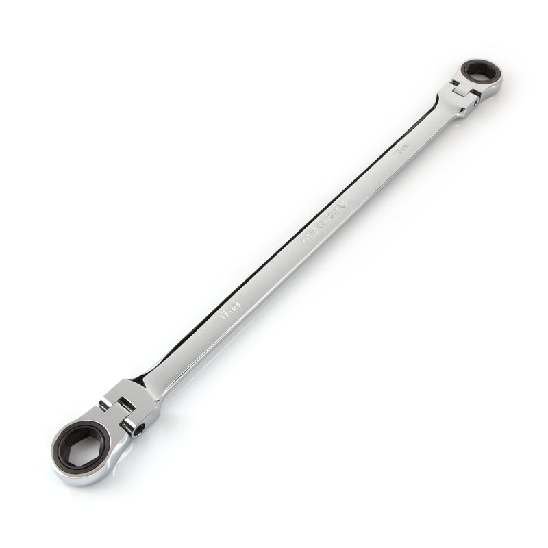  [AUSTRALIA] - TEKTON WRN77113 Extra Long Flex-Head Ratcheting Box End Wrench, 17 mm x 19 mm