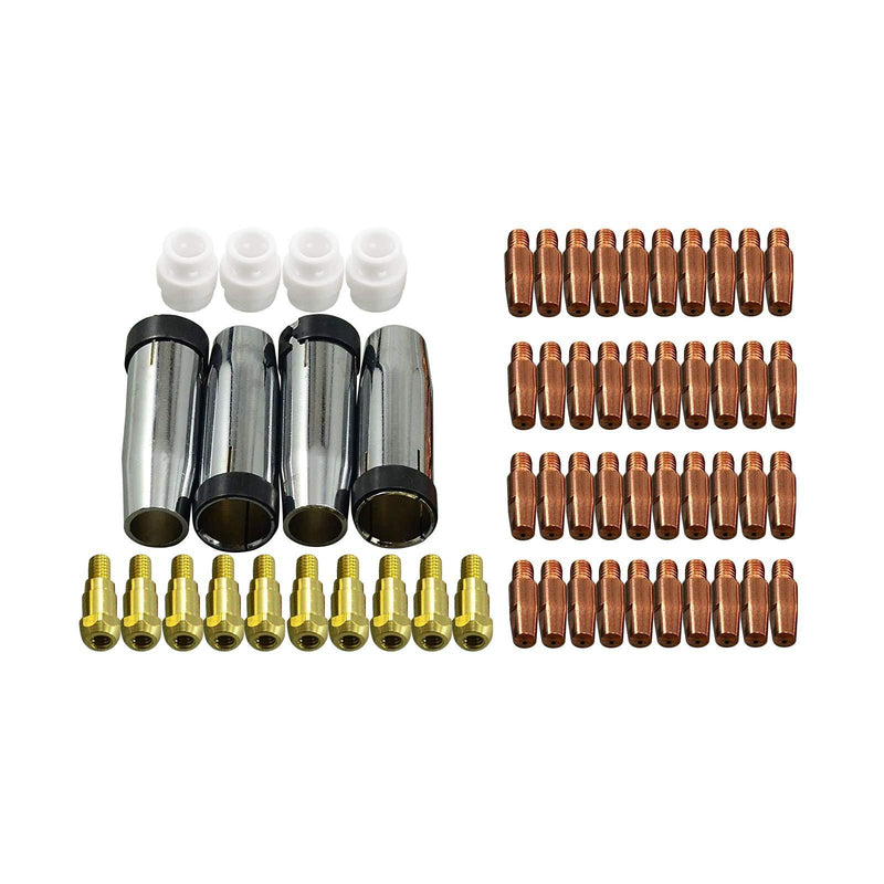  [AUSTRALIA] - Contact Tip Conical Gas Nozzle Tip Holder Fit 24KD MB24 MIG MAG Co2 Welding Torch 59pcs