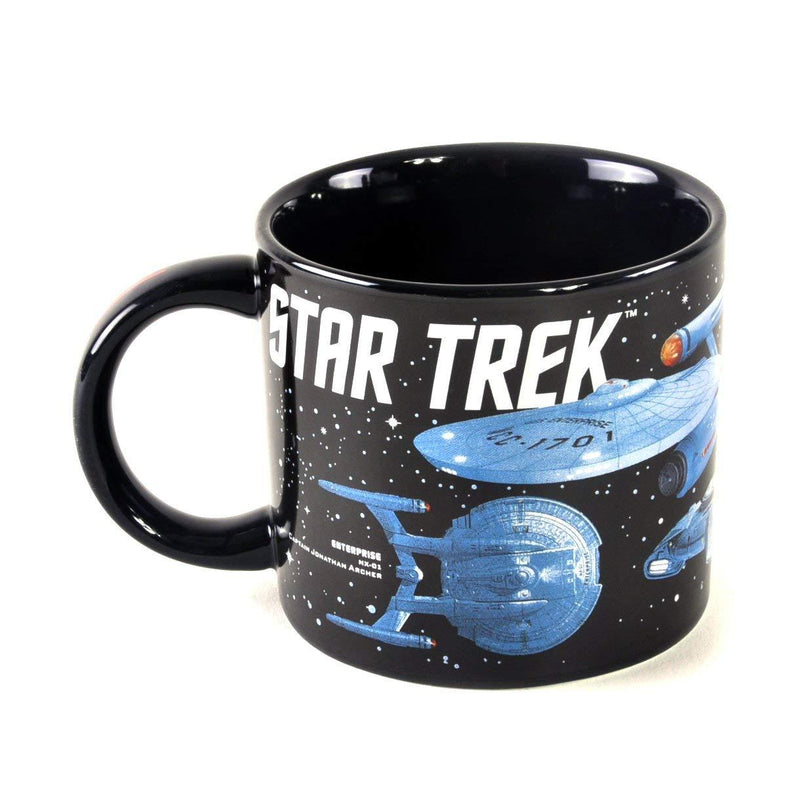  [AUSTRALIA] - Star Trek - Starships of Star Trek Coffee Mug - Different Star Ships as well as Their Captains - Comes in a Fun Gift Box