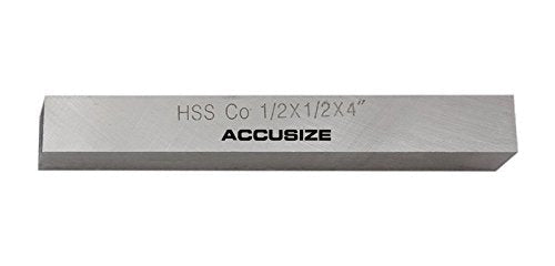  [AUSTRALIA] - Accusize Industrial Tools 1/2 x 1/2 x 4 in. (Width by Height by Oal) Hss+5% M35 Cobalt Lathe Tool Bit, 5095-0032 1/2" Dia 4" Length