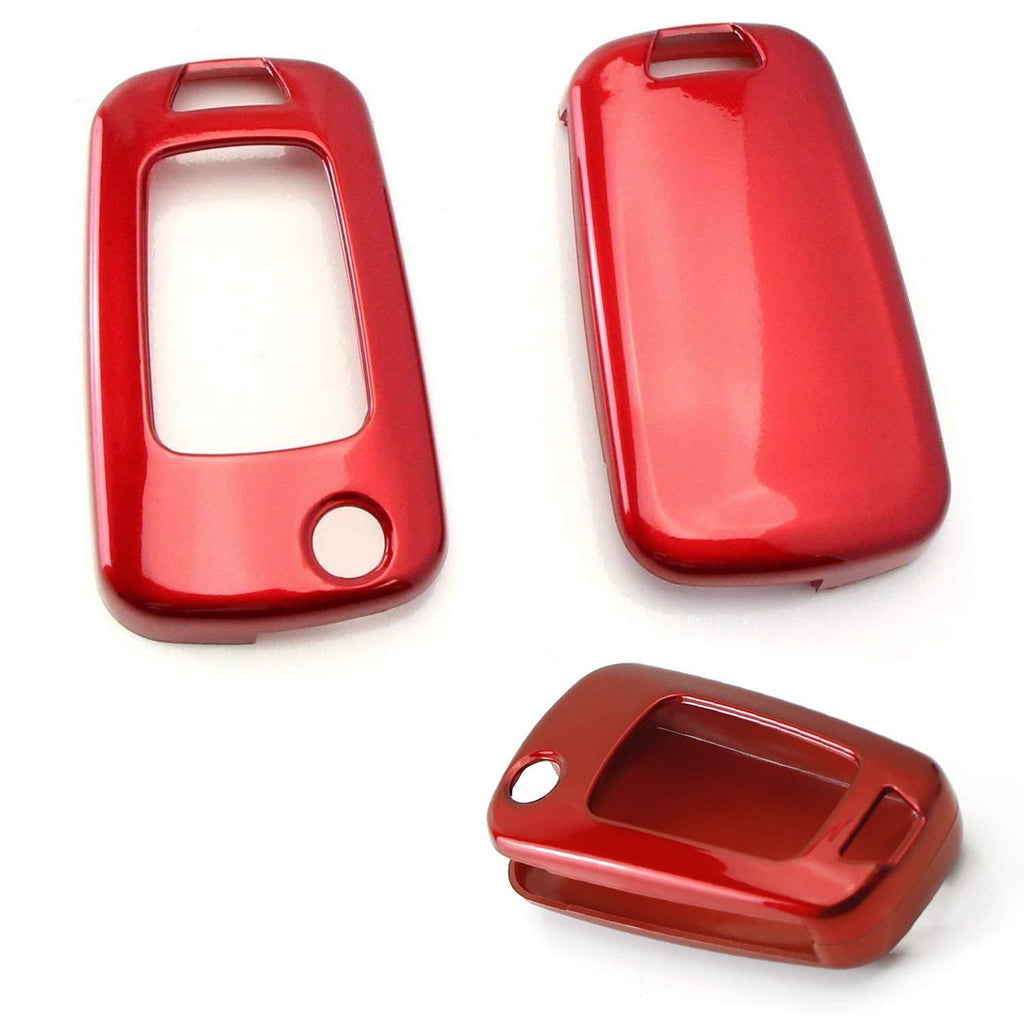  [AUSTRALIA] - iJDMTOY Exact Fit Glossy Red Smart Key Fob Shell Cover Compatible With Chevrolet GMC 3 4 or 5 Buttons Folding Key Fob (Camaro Cruze Malibu SS Spark Volt, etc)