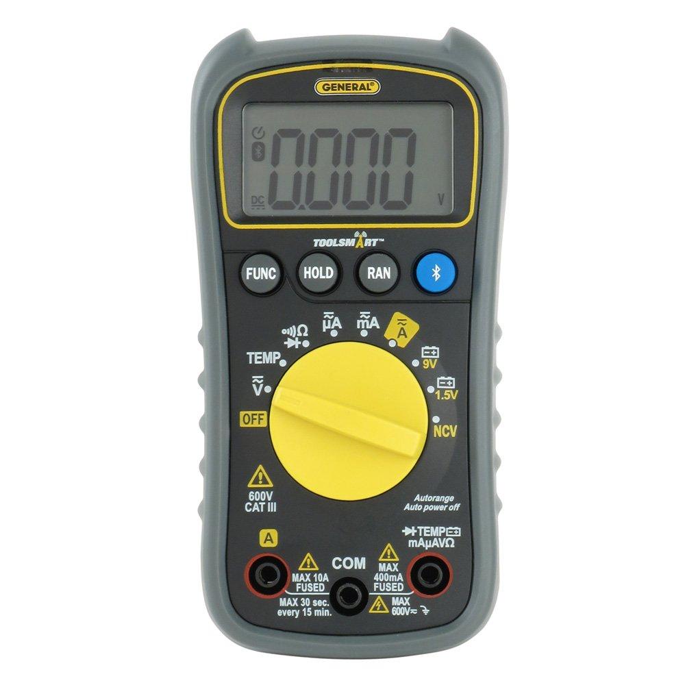 General Tools TS04 ToolSmart Bluetooth Connected Digital Multimeter, Auto-Ranging with NCV Detector, CAT III 600V Safety Rated - LeoForward Australia