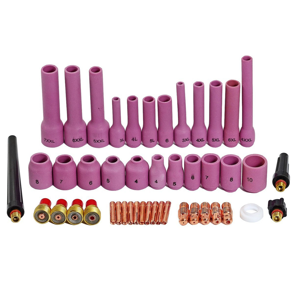  [AUSTRALIA] - TIG Gas Lens Collet Body Assorted Size Kit Fit SR WP 9 20 25 TIG Welding Torch 46pcs