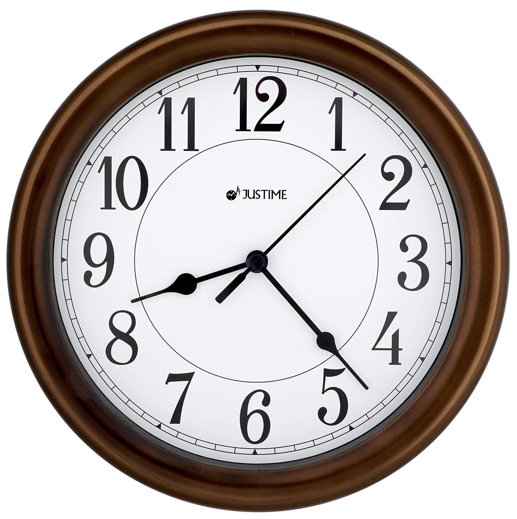 ISHIWA 8.5 Inch Simply High-end Plastic Decorative Wall Clock, Water Resistant, Special for Small Space, Office, Boats, RV (W86011 Oil Rubbed Bronze) W86011 - LeoForward Australia
