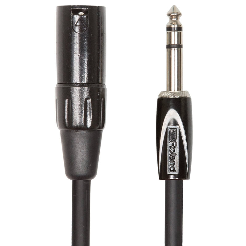  [AUSTRALIA] - Roland Black Series Interconnect Cable, 1/4-Inch TRS to XLR (Male), 5-Feet