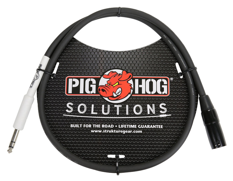  [AUSTRALIA] - Pig Hog PX4T3 XLR Male to 1/4" TRS Instrument Cable, 3 Feet 3 ft