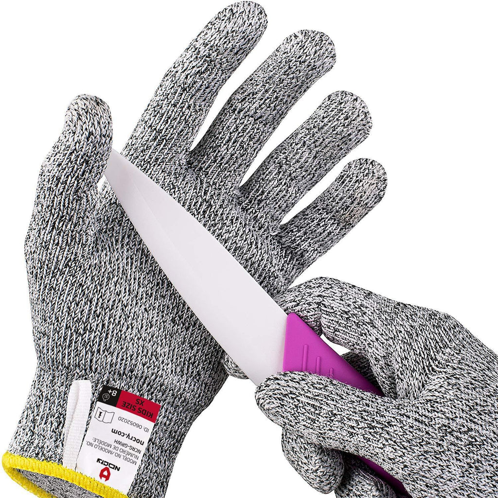 NoCry Cut Resistant Gloves for Kids, XS (8-12 Years) - High Performance Level 5 Protection, Food Grade. Free Ebook Included! XS (8-12 years) - LeoForward Australia