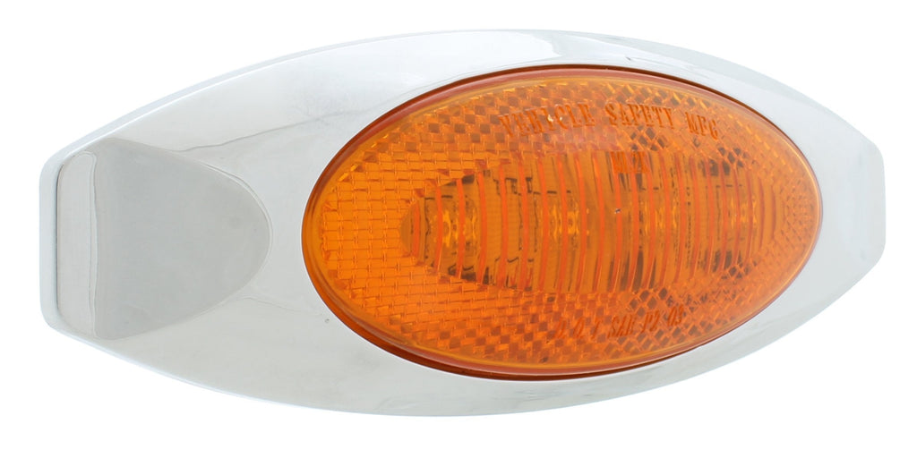  [AUSTRALIA] - Vehicle Safety Manufacturing 2015A ML2K Amber LED Reflex Marker Lamp with Chrome Bezel