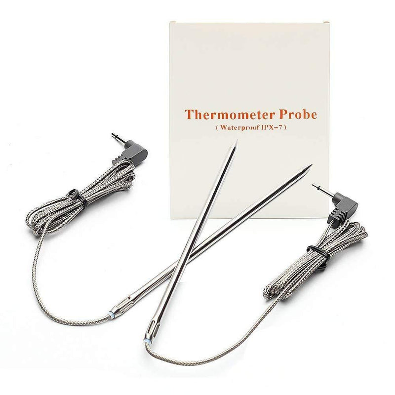 Waterproof Thermometer Hybrid Probe Replacement for Maverick ET-732/733 -Also fits Ivation IVA-WLTHERM IVAWT738 (Set of 2) - LeoForward Australia