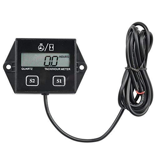  [AUSTRALIA] - Runleader Digital Hour Meter Tachometer, Maintenance Reminder, Battery Replaceable, Automatically Shutdown, Use for ZTR Lawn Mower Tractor Generator Marine ATV Snowmobile and Gas Powered Equipment