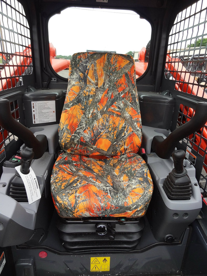  [AUSTRALIA] - Durafit Seat Covers, KU24 MC2 Orange KUBOTA Models SVL 75/8//95 Track Skid Loader in Orange Camo Endura