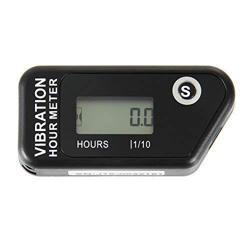  [AUSTRALIA] - Runleader HM016B Vibration Activated Wireless Digital Hour Meter Hour Meter for Air Compressor Generator Jet ski Lawn Mower Motocycle Marine ATV outboards Chainsaw and Other Small Engines(Black) black