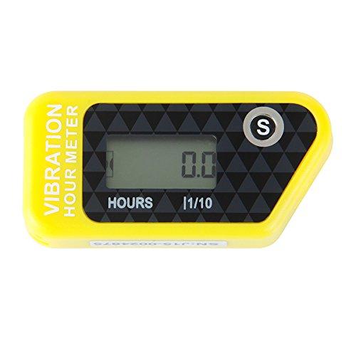  [AUSTRALIA] - Runleader HM016B Vibration Activated Wireless Digital Hour Meter Hour Meter for Air Compressor Generator jet ski Lawn Mower Motocycle Marine ATV outboards Chainsaw and other small engines(yellow)