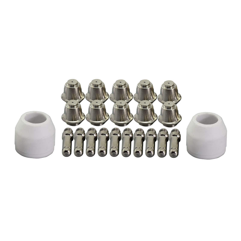  [AUSTRALIA] - Plasma Electrode Tip Nozzle Shroud Ceramic Cup Fit Miller APT7000 And OTC D7000 Plasma Cutter 22pcs