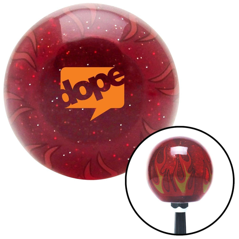  [AUSTRALIA] - American Shifter 297358 Shift Knob (Orange Dope Bubble Red Flame Metal Flake with M16 x 1.5 Insert)