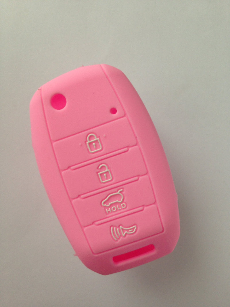  [AUSTRALIA] - Pink Key Cover Fit for 2013-2016 KIA Sorento Carens Forte Rio Soul Optima Sportage Remote Key Holder Protector Fob Skin Key Cover Keyless Gift TQ8-RKE-3F05