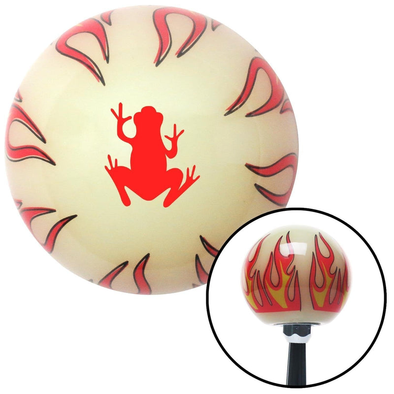  [AUSTRALIA] - American Shifter 292801 Shift Knob (ASCSNX1613828 Red Frog Ivory Flame with M16 x 1.5 Insert)