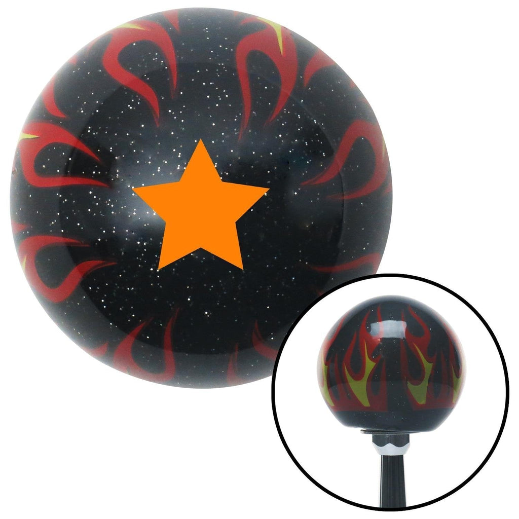  [AUSTRALIA] - American Shifter 294285 Shift Knob (Orange Star Black Flame Metal Flake with M16 x 1.5 Insert)